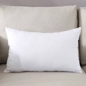Rectangular White Cotton Pillow