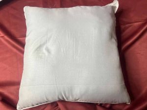 White Plain Polyester Filled Cushion