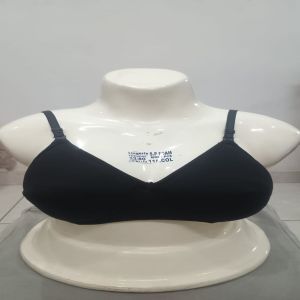 Ladies Cotton Non-Padded Black Bra