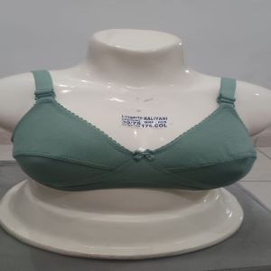 Ladies Cotton Non-Padded Light Green Bra