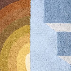 Abstract Geometric Arch Gradient Hand Tufted Area Rug