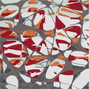 Abstract Pebble Design Multi Color Hand Tufted Area Rug