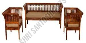 Brown Mango Wood Sofa Set