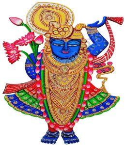 Wooden Shrinathji Wall Art Without Stone