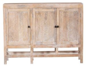Long, light-colored Wooden Cabinet