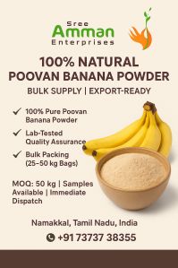 Natural Poovan Banana Powder