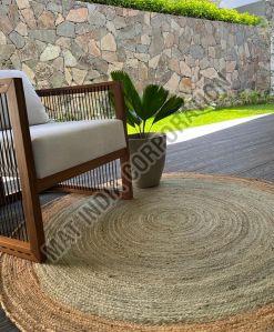 Fancy Round Handmade Jute Rug