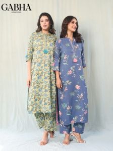Cotton Printed Kurti Pant Set