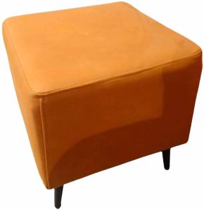 Square Wooden Ottoman Seat, Color : Light Brown
