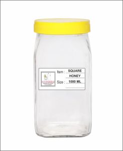 1000 Ml Sq Honey Glass Jar