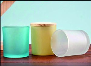 Candle Glass Jar Frosted