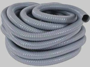 PVC Duct Hose Pipe, Color : Grey, Length : 50 Feet for Ventilation