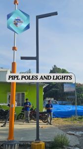Double Arm Square Street Light Pole