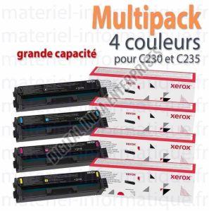 Genuine Xerox C230 / C235 CMYK High Capacity Toner Cartridge Set