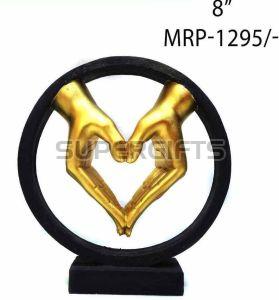 Hand Design Metal Trophy