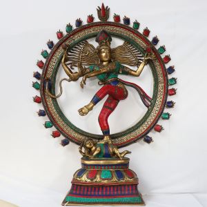 Brass Nataraja Lord Shiva Statue, Color : Golden