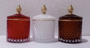 250ml Diamond Glass Candy Jar