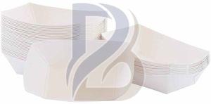 Plain White Paper Food Tray, Shape : Rectangular